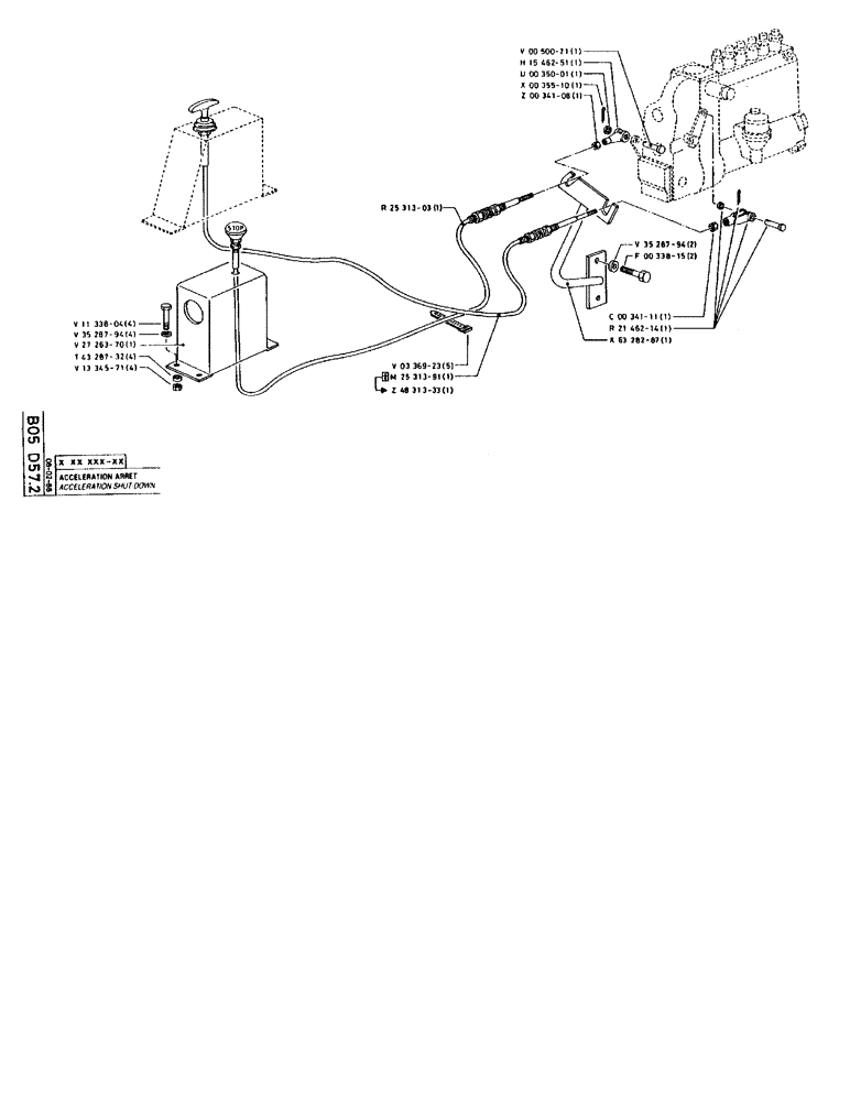 Схема запчастей Case 90BCL - (110) - ACCELERATION SHUT-DOWN (01) - ENGINE