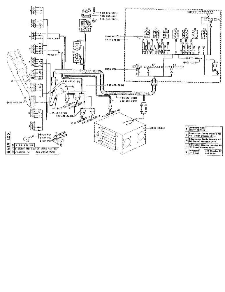 Схема запчастей Case 90BCL - (325) - CONTROL PANEL BOX CONNECTION (06) - ELECTRICAL SYSTEMS