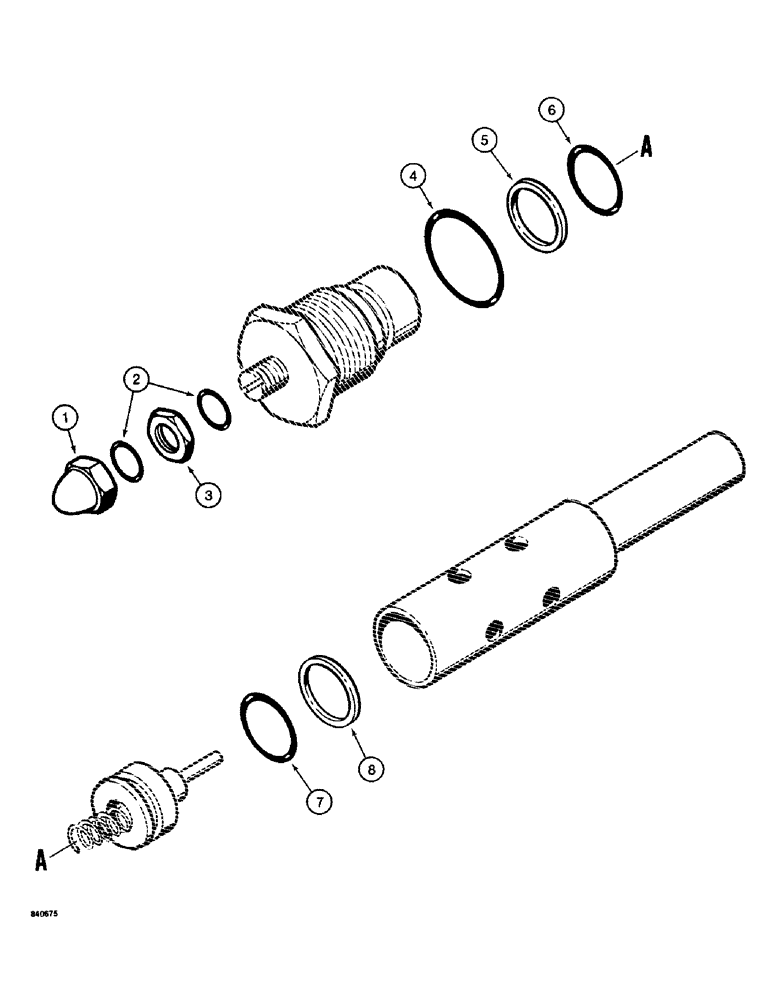 Схема запчастей Case 1187 - (226) - MAIN RELIEF VALVE, USED WITH ONE SPOOL AND FOUR SPOOL (07) - HYDRAULIC SYSTEM