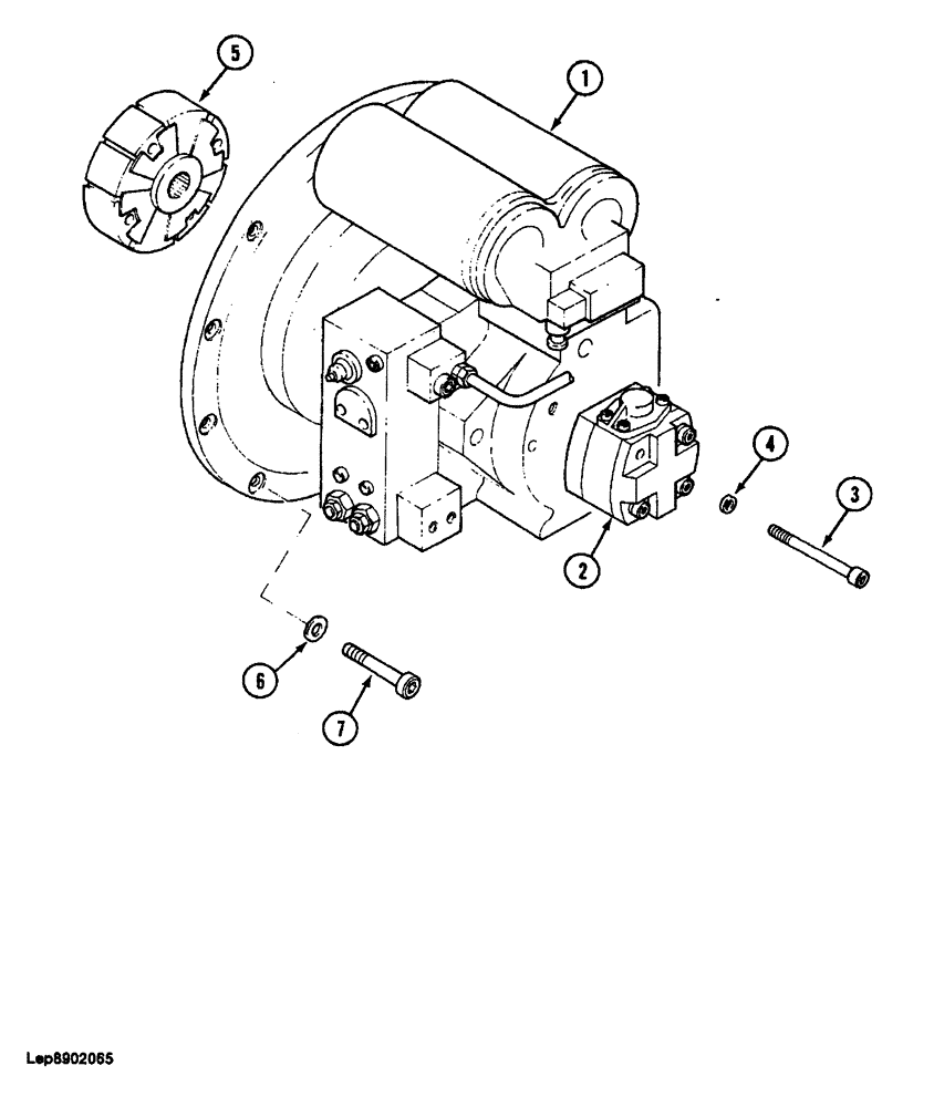 Схема запчастей Case 688 - (8-014) - HIGH PRESSURE HYDRAULIC PUMP COUPLING (08) - HYDRAULICS