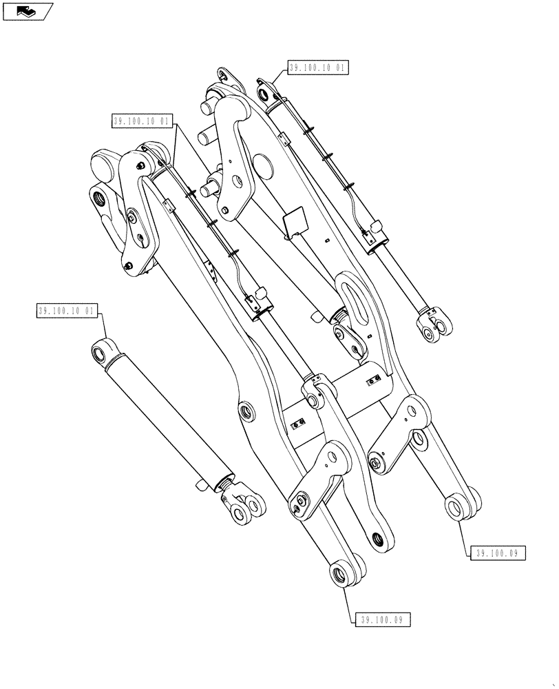 Схема запчастей Case 521F - (00.000.39[03]) - PICTORIAL INDEX, FRONT LOADER (00) - GENERAL & PICTORIAL INDEX