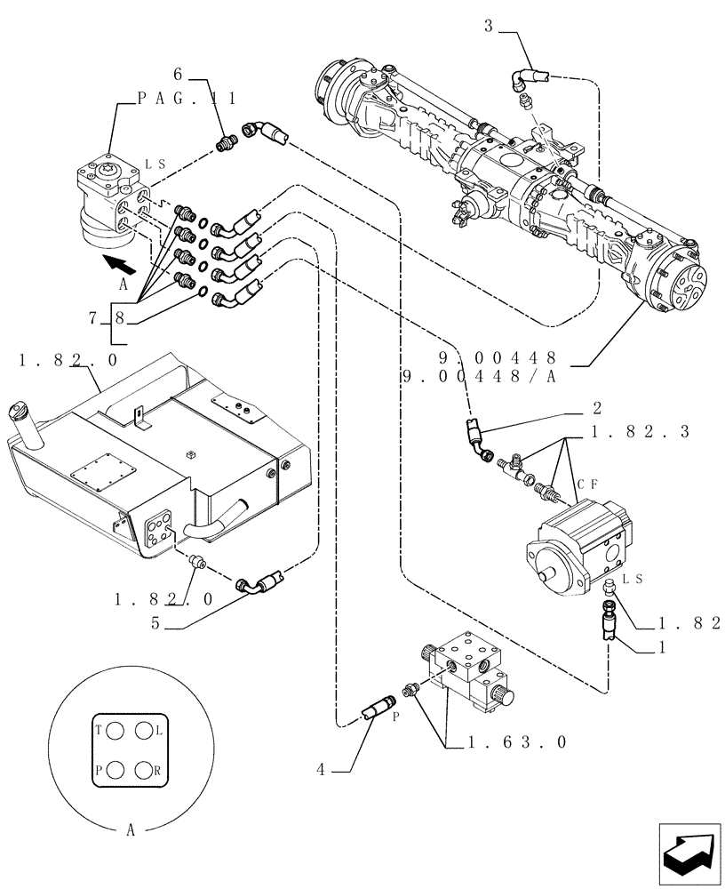 Схема запчастей Case TX742 - (9.00580[02]) - ROPS CANOPY - COMPONENTS - OPTIONAL CODE 749260001 - VERSION (02) (90) - PLATFORM, CAB, BODYWORK AND DECALS