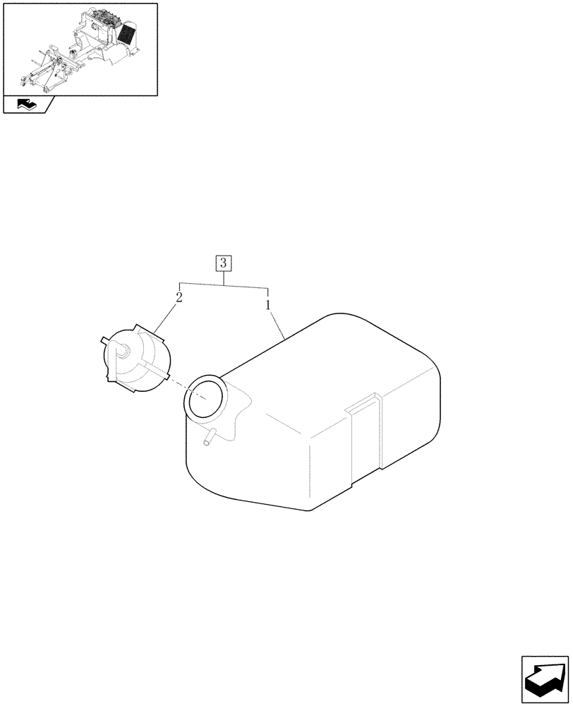Схема запчастей Case 321E - (1.17.0[03]) - EXPANSION TANK (02) - ENGINE EQUIPMENT
