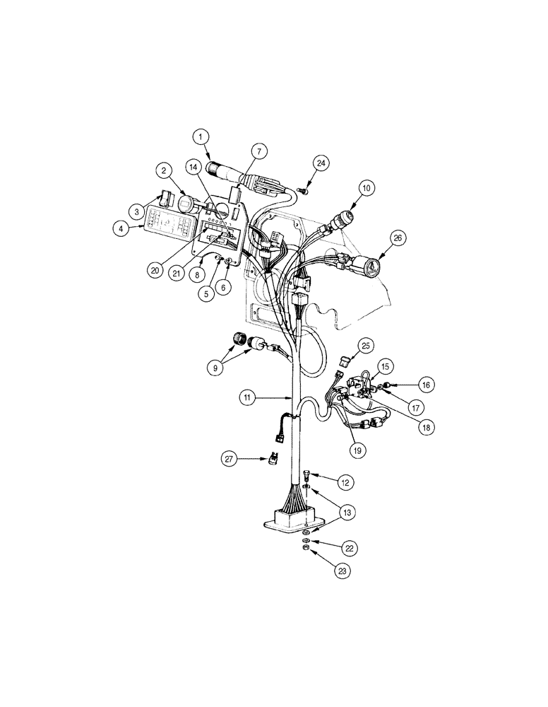 Схема запчастей Case 885 AWD - (04-10[01]) - ELECTRICAL SYSTEM - INSTRUMENT PANEL (04) - ELECTRICAL SYSTEMS