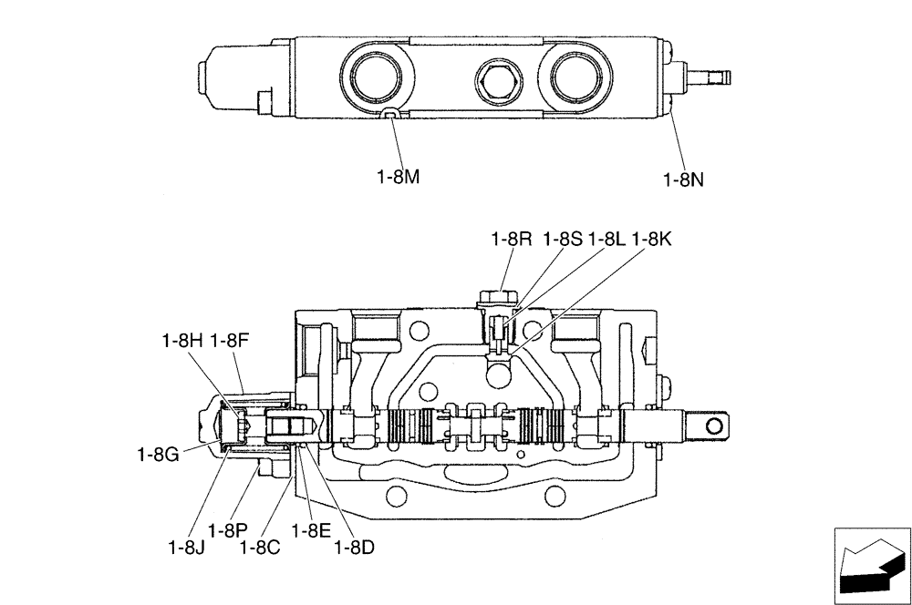 Схема запчастей Case CX50B - (01-024[08]) - VALVE INSTAL, ANGLE DOZER (35) - HYDRAULIC SYSTEMS