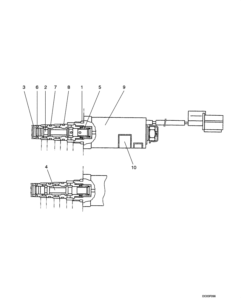 Схема запчастей Case CX14 - (08-44[00]) - VALVE ASSY - SOLENOID (PH35V00002F2) (08) - HYDRAULICS