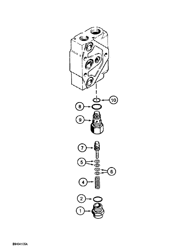 Схема запчастей Case 860 - (8-051K) - BACKHOE CONTROL VALVE ASSY - H672270 (CI) - CIRCUIT RELIEF VALVE ASSEMBLIES (08) - HYDRAULICS