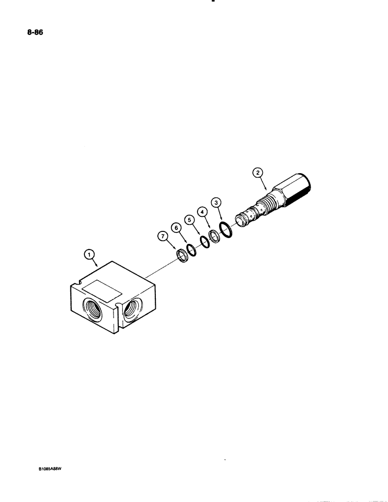 Схема запчастей Case 621 - (8-86) - PRESSURE REDUCING VALVE, L101927 (08) - HYDRAULICS