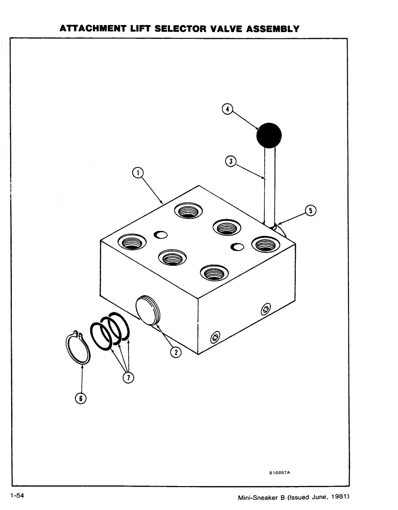 Схема запчастей Case CASE - (1-54) - ATTACHMENT LIFT SELECTOR VALVE ASSEMBLY (08) - HYDRAULICS