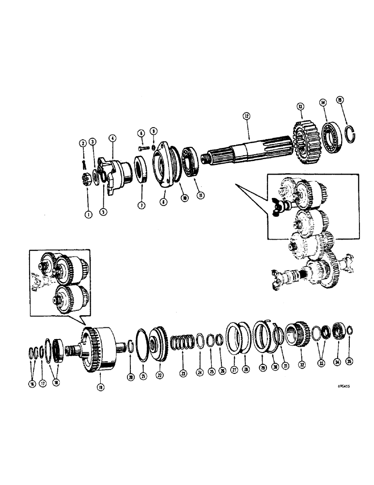 Схема запчастей Case W7E - (160) - TRANS., TRANS. INPUT SHAFT, TRANS. FORWARD, REVERSE & LOW GEAR CLUTCHES (06) - POWER TRAIN