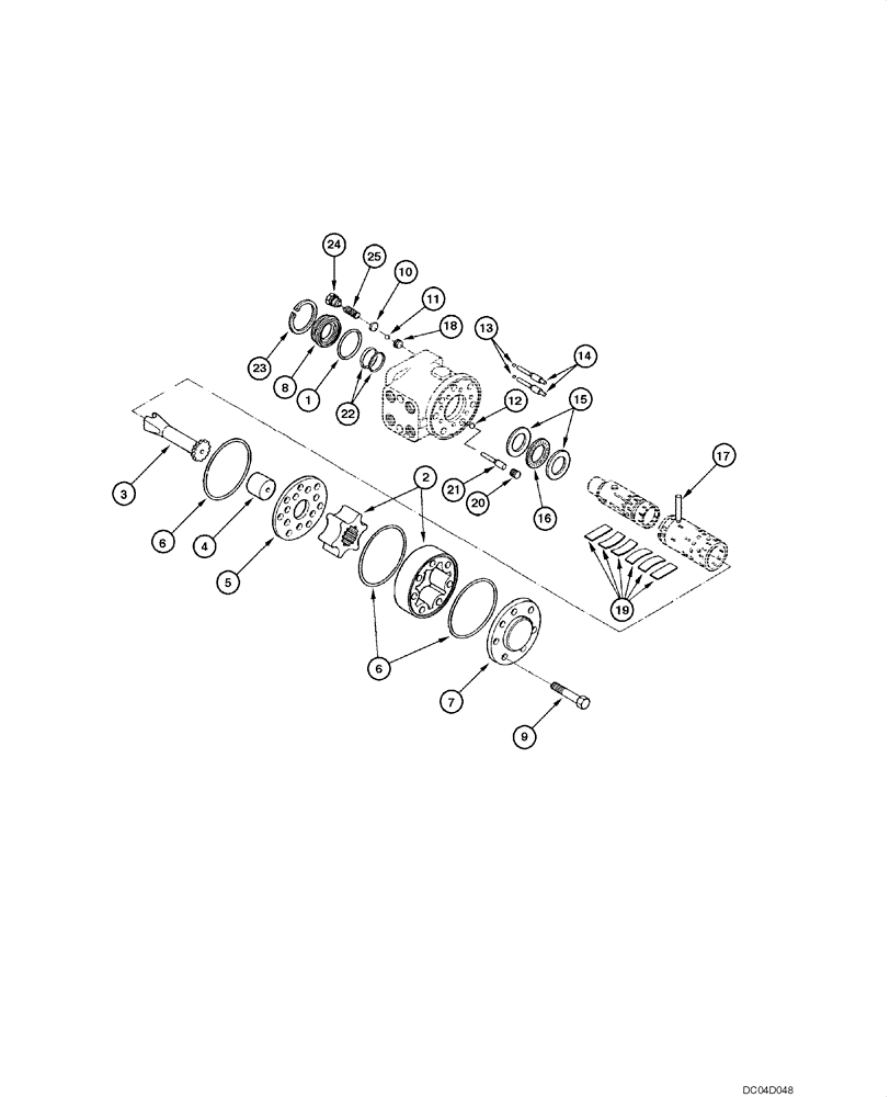 Схема запчастей Case 885 - (05.04[00]) - STEERING HYDRAULICC - ASSEMBLY (05) - STEERING