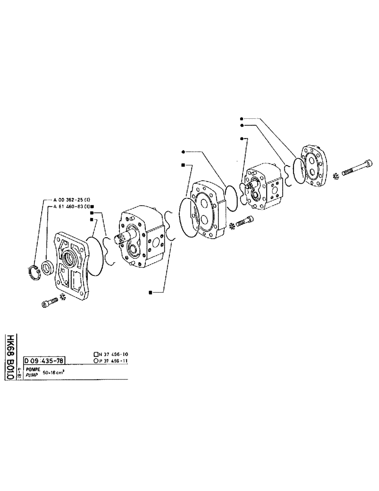 Схема запчастей Case 220 - (B-063) - PUMP (07) - HYDRAULIC SYSTEM