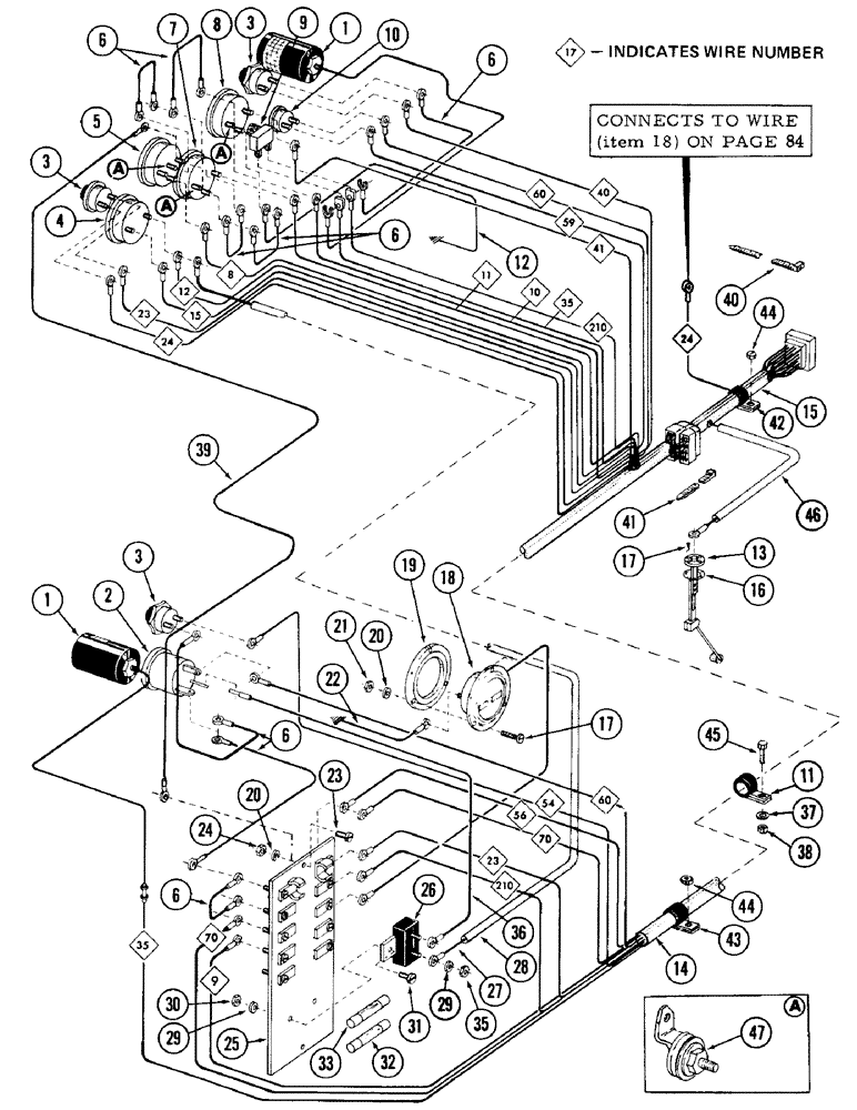 Схема запчастей Case 880 - (088) - 24 VOLT CAB ELECTRICAL SYSTEM, (USED ON UNITS WITH S.N. 6200237 - UP) (06) - ELECTRICAL SYSTEMS