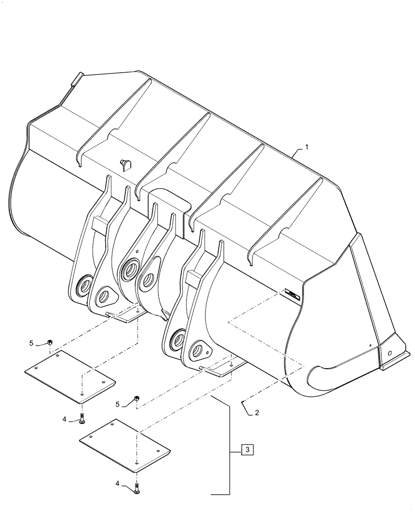 Схема запчастей Case 1021F - (82.100.04[02]) - LOADER BUCKET, 4.2 CM - EUROPE (82) - FRONT LOADER & BUCKET