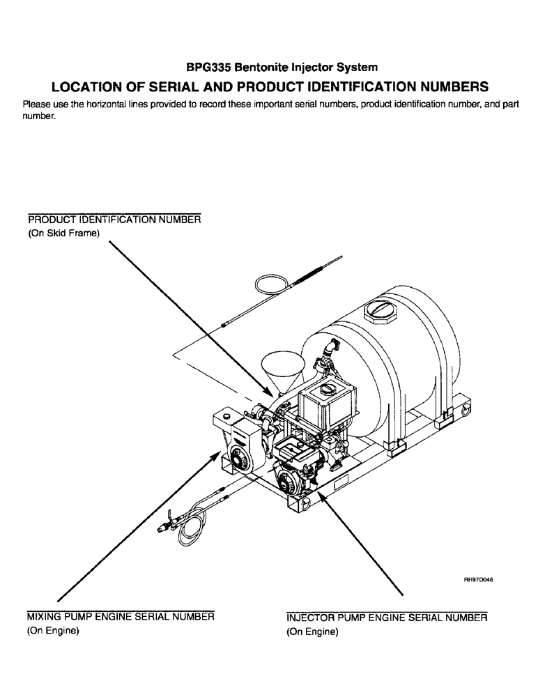 Схема запчастей Case BPG335 - (1-2) - LOCATION OF SERIAL AND PRODUCT IDENTIFICATION NUMBERS 