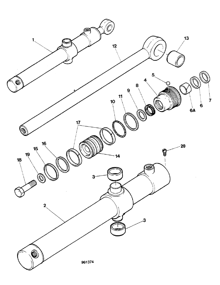 Схема запчастей Case 580G - (316) - LOADER - TILT CYLINDERS (08) - HYDRAULICS