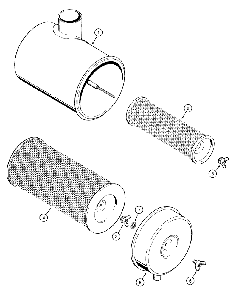 Схема запчастей Case 921B - (2-010) - AIR CLEANER ASSEMBLY (02) - ENGINE