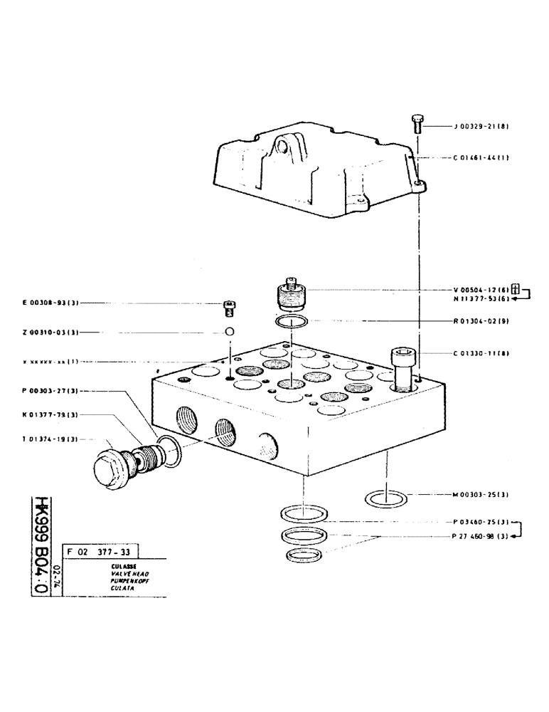 Схема запчастей Case GCK120 - (185) - VALVE HEAD 