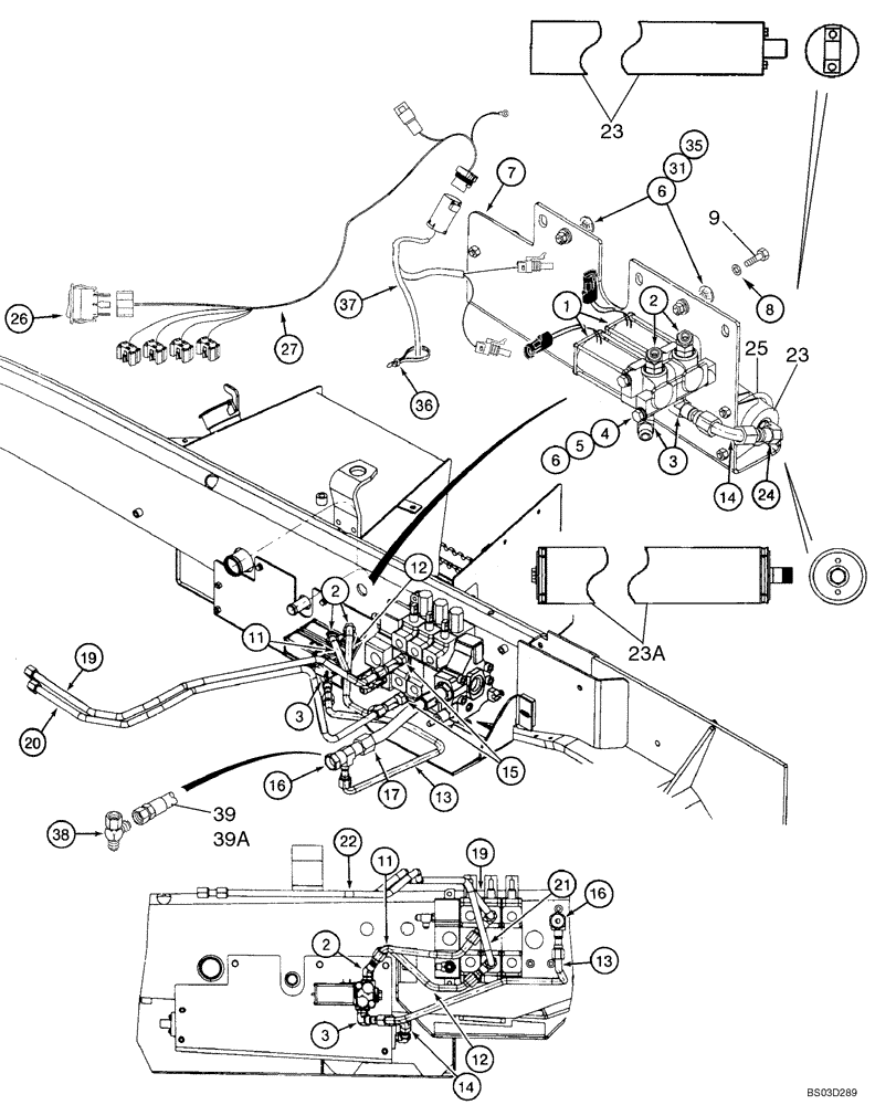 Схема запчастей Case 590SM - (08-20) - HYDRAULICS - RIDE CONTROL (297977A4 SOLENOID VALVE) (08) - HYDRAULICS