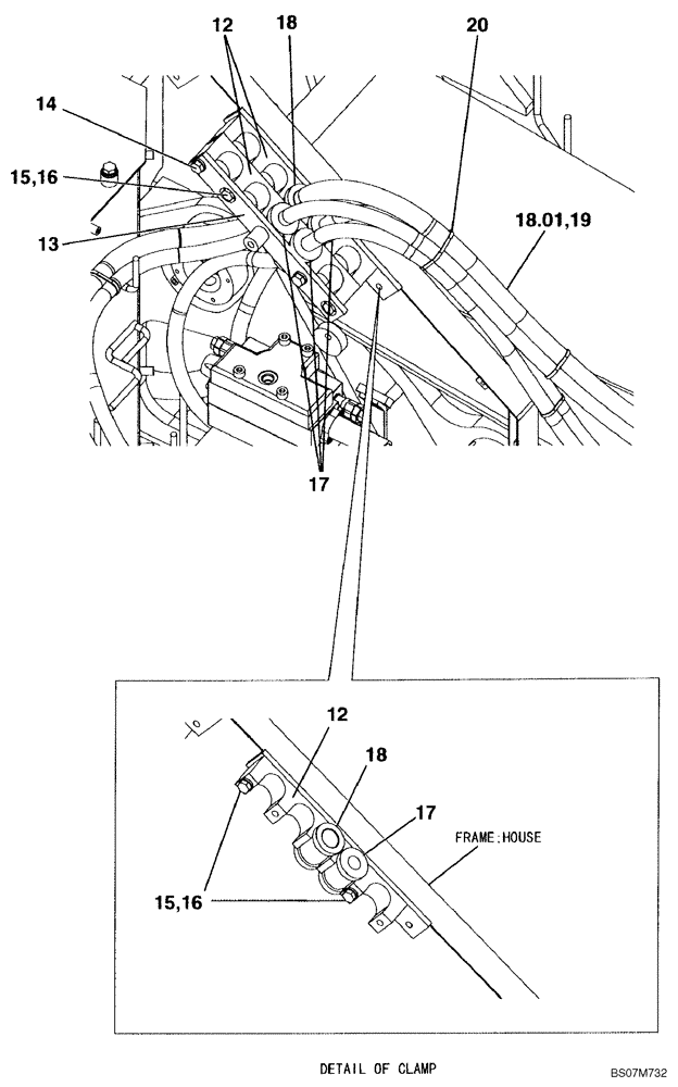 Схема запчастей Case CX75SR - (08-19) - HYDRAULICS - ARM AND BUCKET (08) - HYDRAULICS