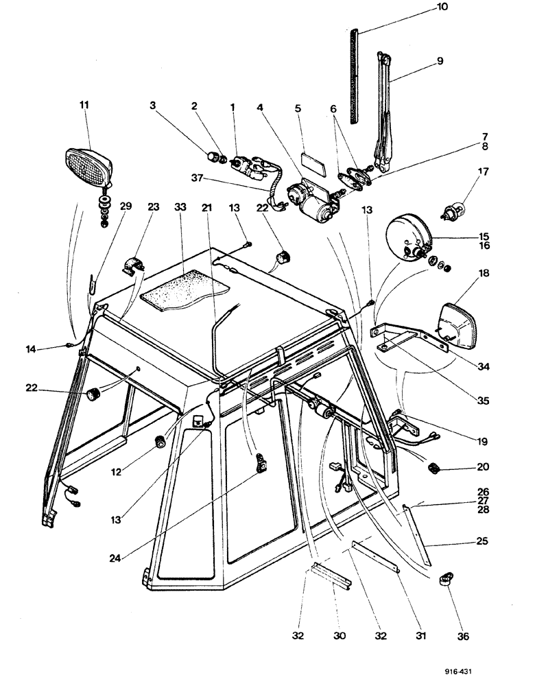 Схема запчастей Case 580F - (354) - CAB, ELECTRICAL SYSTEM (90) - PLATFORM, CAB, BODYWORK AND DECALS