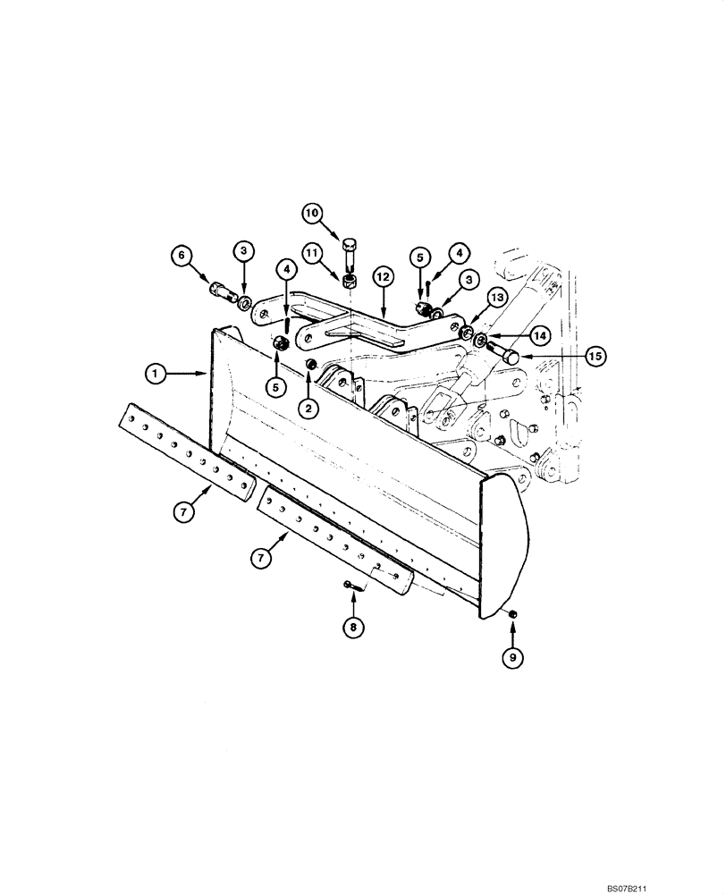 Схема запчастей Case 885 - (09.18[00]) - FRONT BLADE - ASSEMBLY (09) - CHASSIS