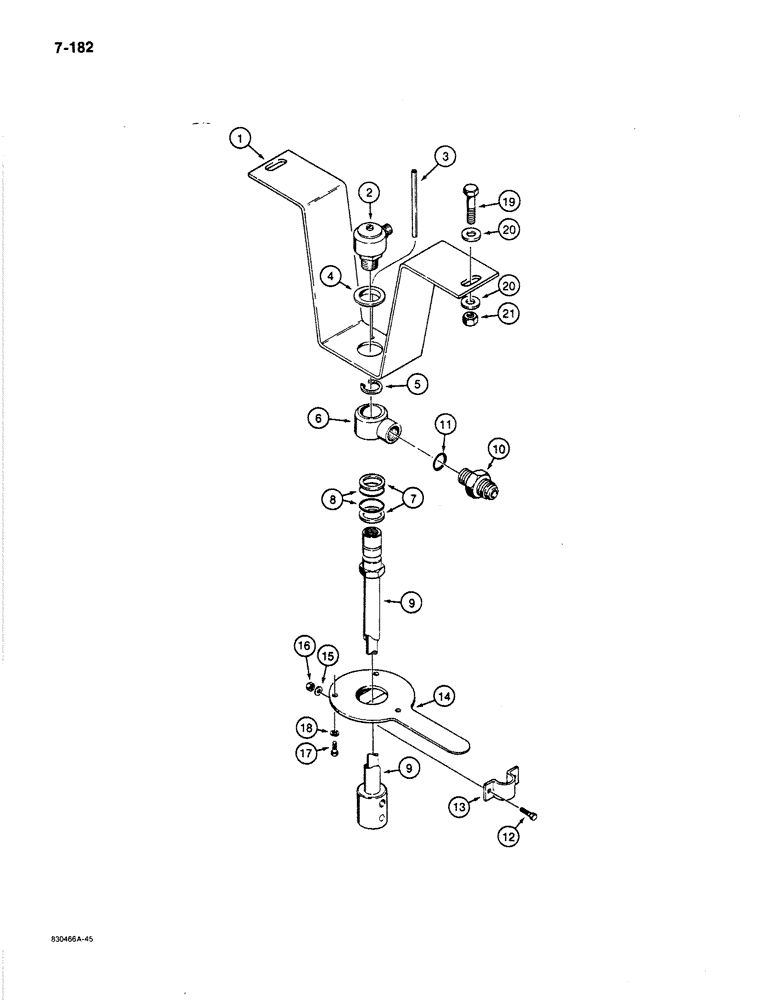 Схема запчастей Case 1187B - (7-182) - INNER SWIVEL ASSEMBLY (07) - BRAKES