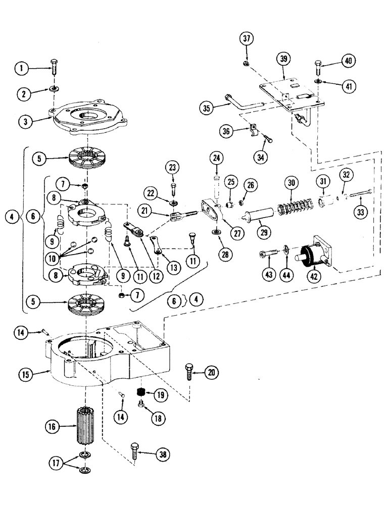 Схема запчастей Case 35 - (018) - TRACK DRIVE BRAKE (33) - BRAKES & CONTROLS