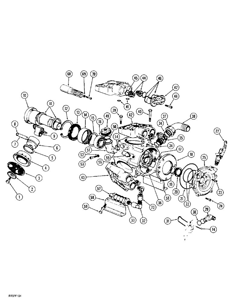 Схема запчастей Case BPG335 - (9-16) - INJECTOR PUMP ASSEMBLY 