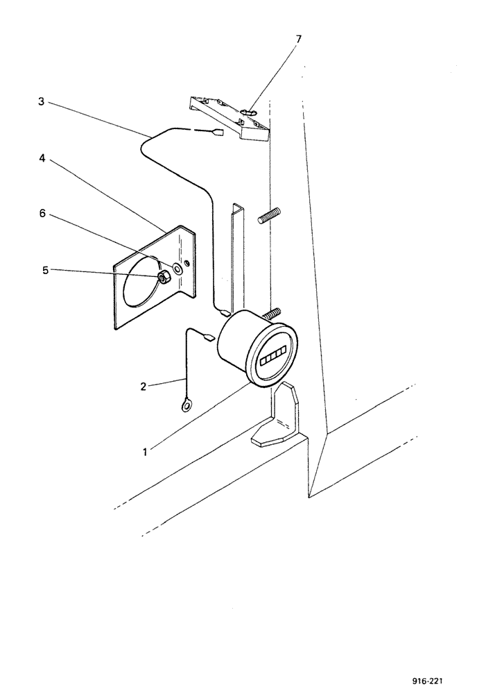 Схема запчастей Case 580F - (366) - ELECTRICAL HOURMETER (55) - ELECTRICAL SYSTEMS