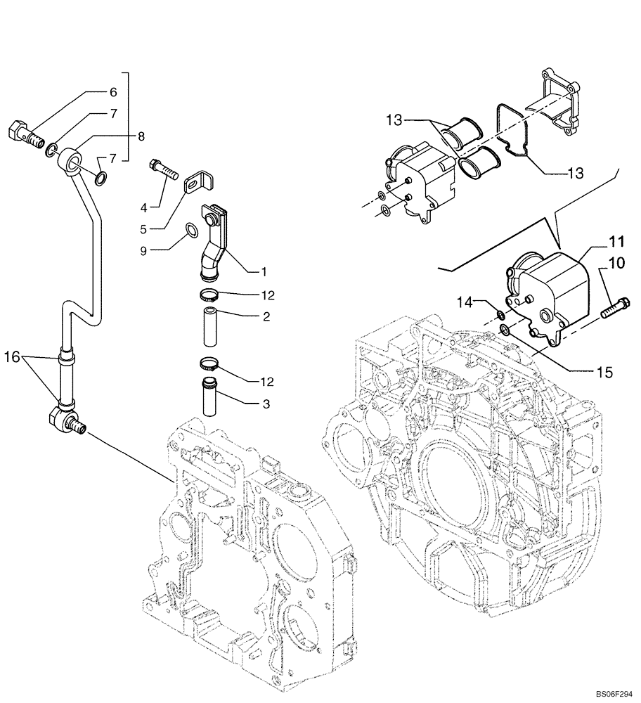 Схема запчастей Case 721E - (02-15) - BREATHER - ENGINE (02) - ENGINE