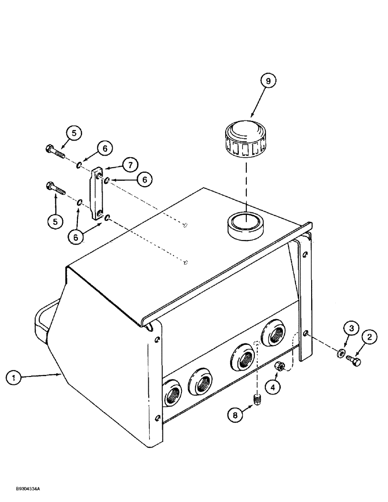 Схема запчастей Case 560 - (8-002) - HYDRAULIC OIL RESERVOIR (08) - HYDRAULICS
