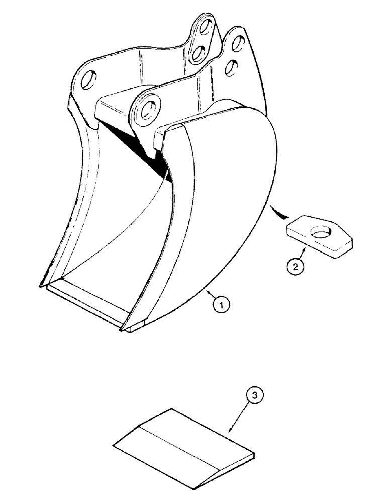 Схема запчастей Case 580SK - (9-080) - BACKHOE BUCKETS, WITHOUT TEETH (09) - CHASSIS/ATTACHMENTS