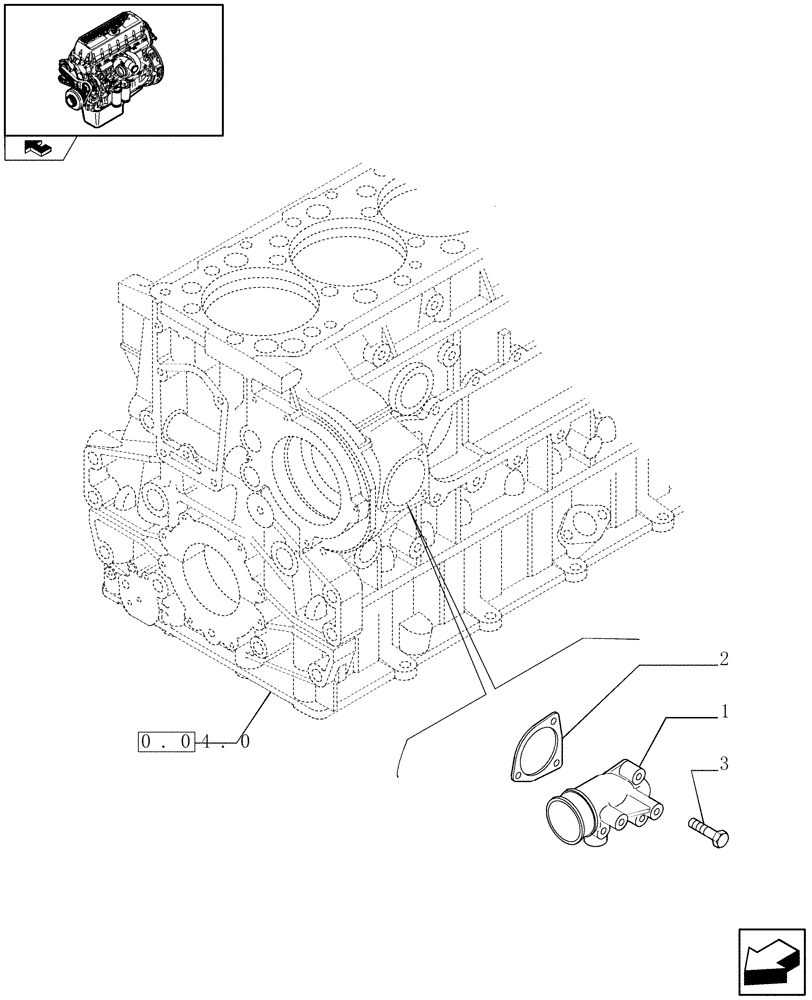 Схема запчастей Case F3AE0684N E907 - (0.32.3) - WATER PUMP PIPES (504061180) 