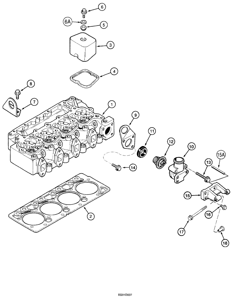 Схема запчастей Case 40XT - (02-13) - CYLINDER HEAD - COVER - 4-390 EMISSIONS CERTIFIED ENGINE (02) - ENGINE