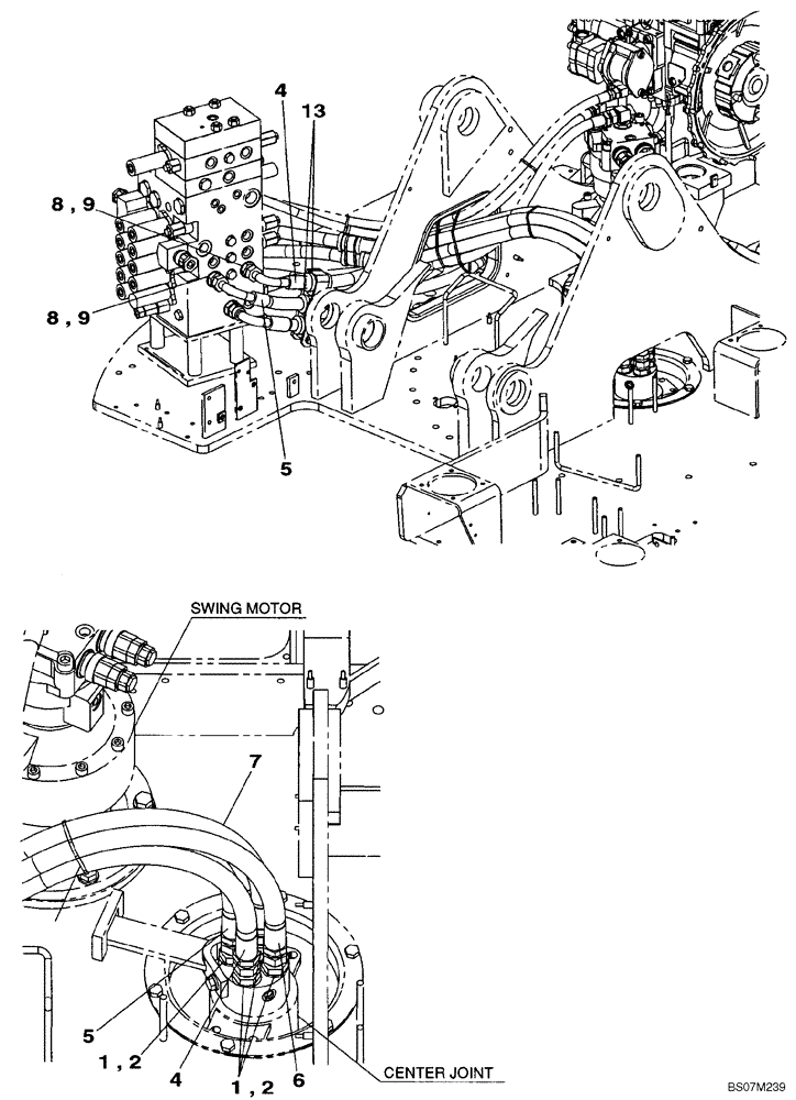 Схема запчастей Case CX135SR - (08-42) - HYDRAULICS - TRAVEL (08) - HYDRAULICS