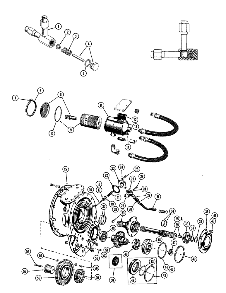 Схема запчастей Case W9A - (098) - A16384 BY-PASS VALVE, A12615 FILTER ASSEMBLY, CONVERTER (06) - POWER TRAIN