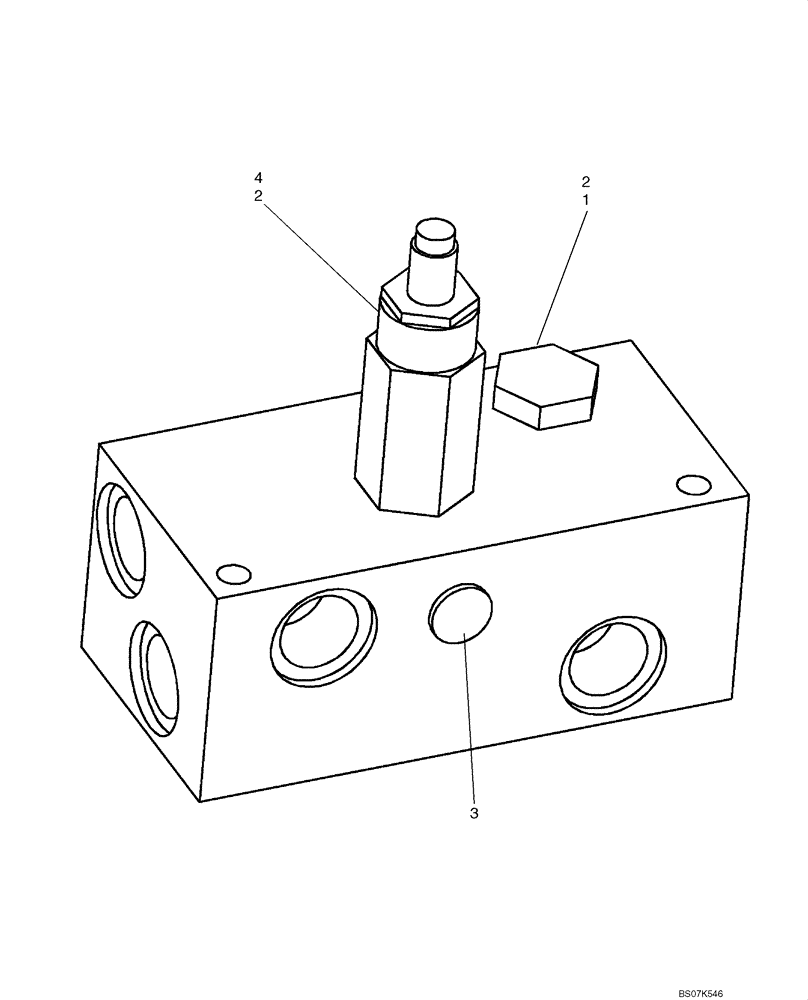 Схема запчастей Case 521E - (08-23) - VALVE ASSY - FAN RELIEF (08) - HYDRAULICS