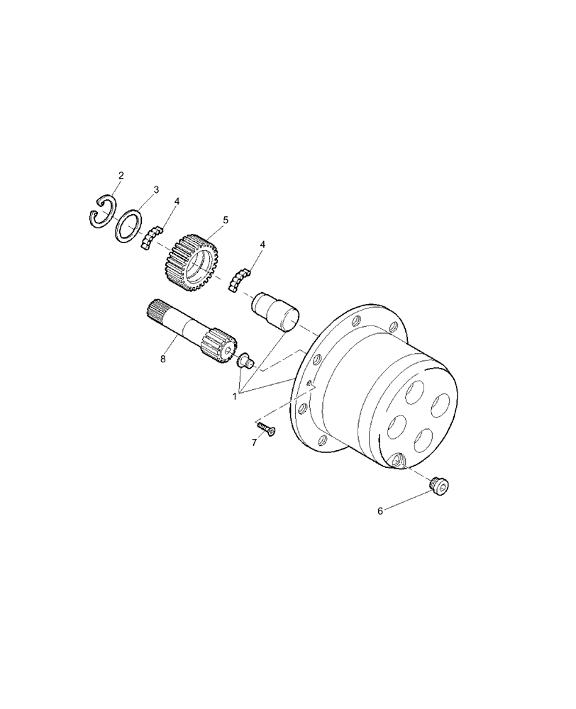 Схема запчастей Case 121E - (02.225[2988312000]) - WHEEL HUB FAST GEAR (27) - REAR AXLE SYSTEM