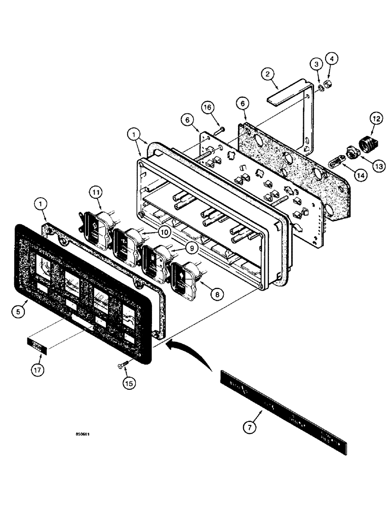 Схема запчастей Case W14 - (134) - ELECTRICAL SYSTEM, INSTRUMENT CLUSTER (04) - ELECTRICAL SYSTEMS