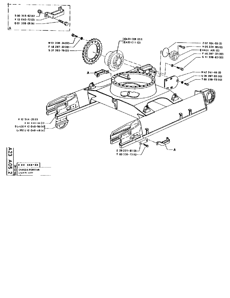 Схема запчастей Case 90BCL - (079) - UNDERCARRIAGE (04) - UNDERCARRIAGE