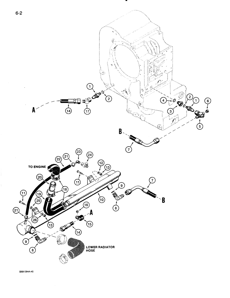 Схема запчастей Case 821 - (6-002) - TRANSMISSION HYDRAULIC CIRCUIT (06) - POWER TRAIN