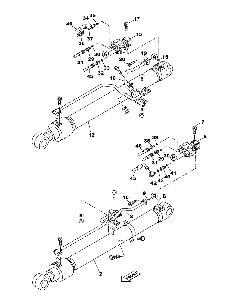 Схема запчастей Case CX160C - (35.900.22[02]) - HYD. LINE - BOOM CYLINDER - OPTIONAL (35) - HYDRAULIC SYSTEMS