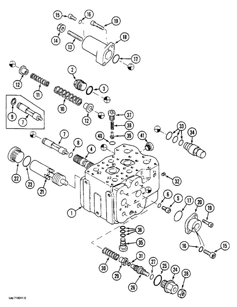 Схема запчастей Case 1088 - (7-15A) - DRIVE CONTROL VALVE (07) - BRAKES