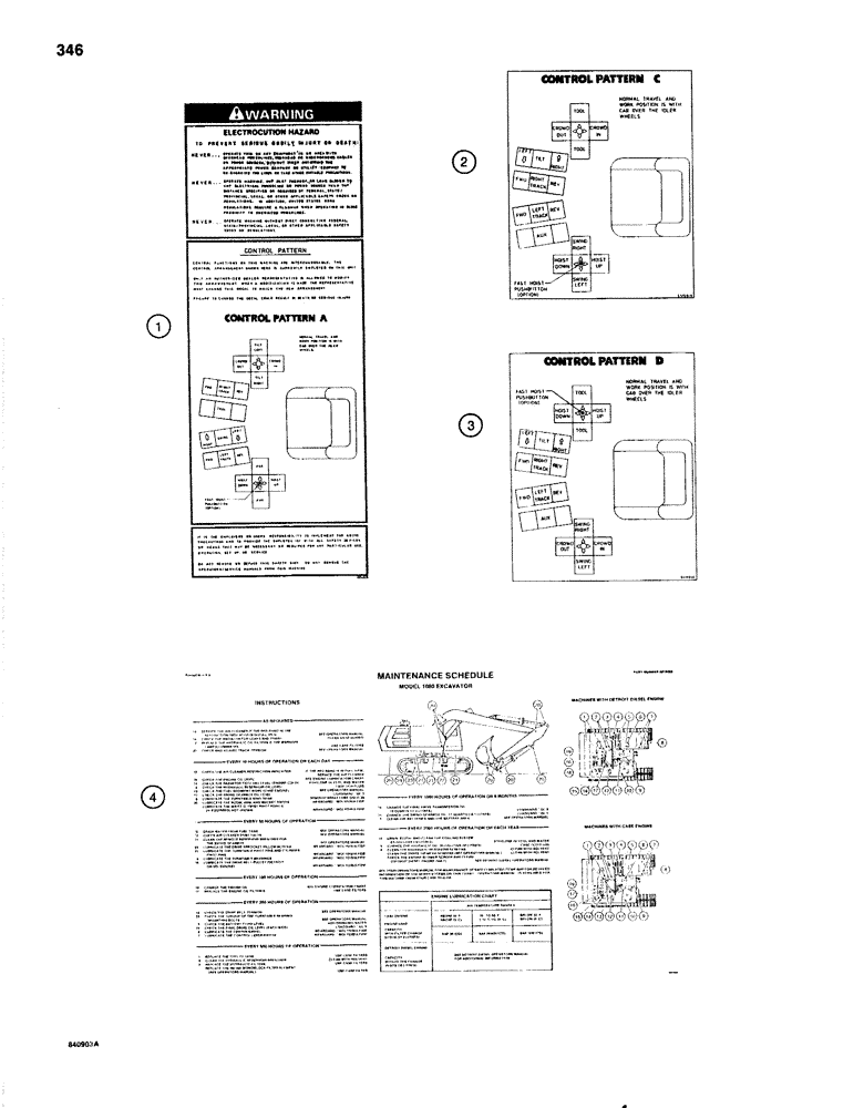 Схема запчастей Case 1080 - (346) - DECALS (90) - PLATFORM, CAB, BODYWORK AND DECALS