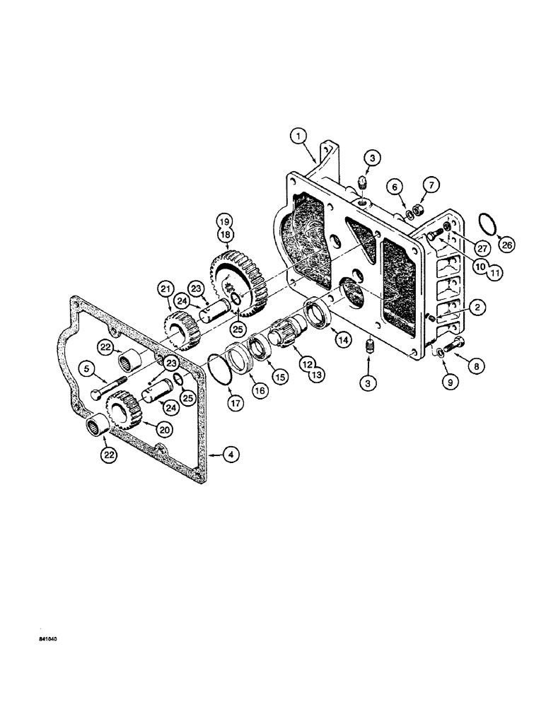 Схема запчастей Case 19 - (20) - ADAPTER PARTS FOR 450 CRAWLERS, USED ON DRAWBAR & DOZER MODELS, TRANSMISSION P.I.N. 2682747 & AFTER 