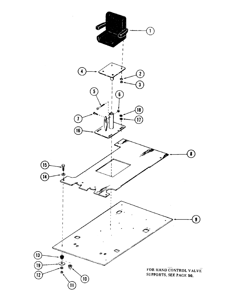 Схема запчастей Case 35 - (046) - TURNTABLE ATTACHING PARTS INSIDE OF OPERATORS CAB (90) - PLATFORM, CAB, BODYWORK AND DECALS