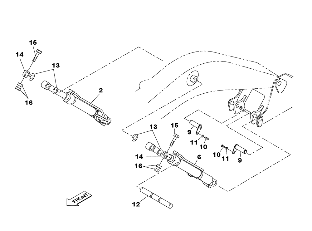 Схема запчастей Case CX300C - (08-013-00[01]) - HYDRAULIC CIRCUIT - BOOM CYLINDER - WITHOUT SAFETY VALVE (08) - HYDRAULICS