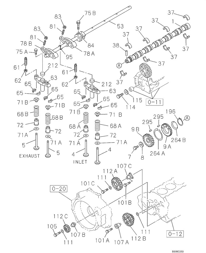 Схема запчастей Case CX330 - (02-014-01[01]) - CAMSHAFT - VALVE MECHANISM (02) - ENGINE