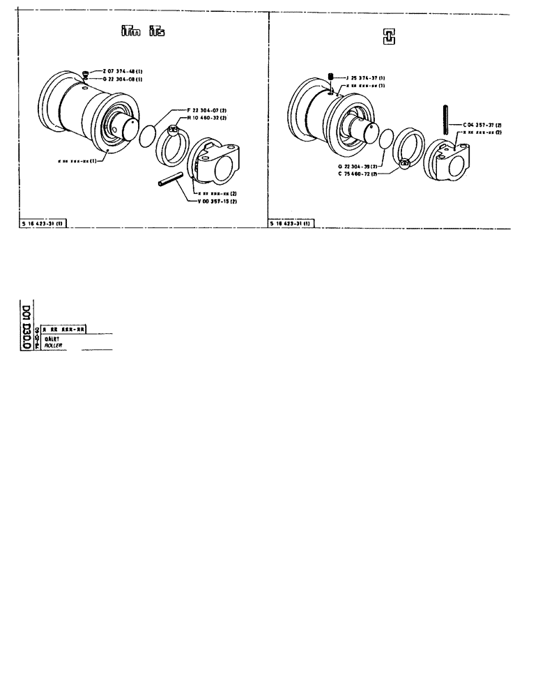 Схема запчастей Case 90BCL - (157) - ROLLER (04) - UNDERCARRIAGE